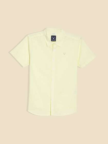 Allen Solly Junior Boys
                    Textured Spread Collar Short Sleeves Opaque Cotton
                    Casual Shirt