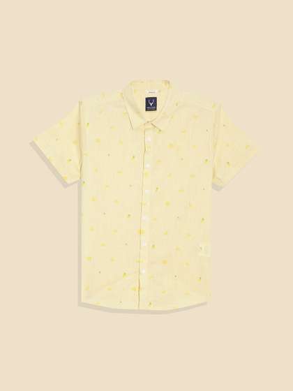 Allen Solly Junior Boys
                    Conversational Printed Spread Collar Opaque Cotton
                    Casual Shirt