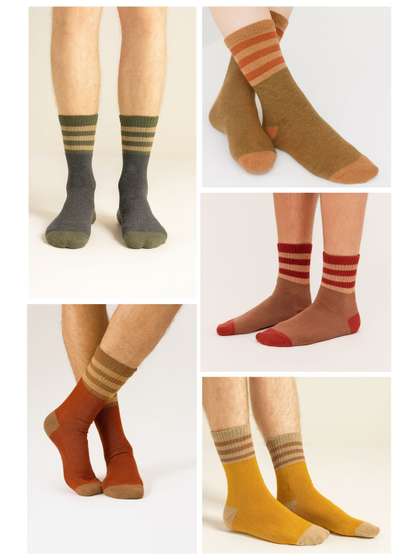 SAZARA Men Pack Of 5
                    Patterned Calf-Length Socks