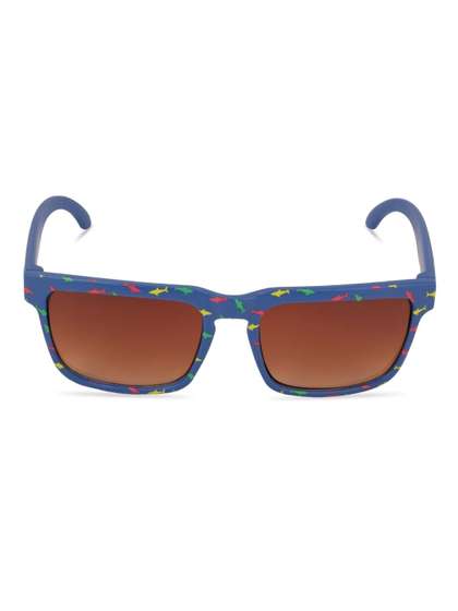 DukieKooky Unisex Kids
                    Brown Lens & Blue Square Sunglasses with