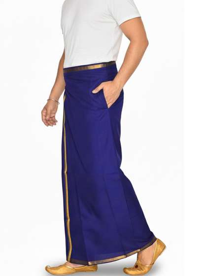 TUNI MANI Men
                          Cotton Velcro Pocket Dhoti