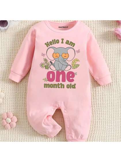 KNITROOT Infants Printed
                    Cotton Rompers