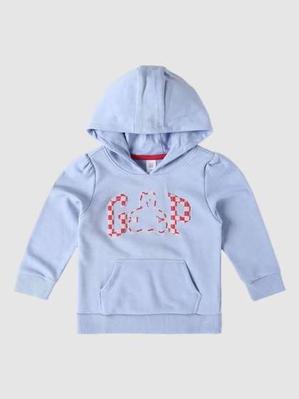 GAP Girls Logo
                      Embroidered Relaxed-Fit Hooded Sweatshirt