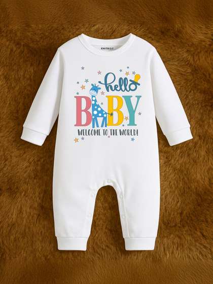 KNITROOT Infants Printed
                    Cotton Rompers