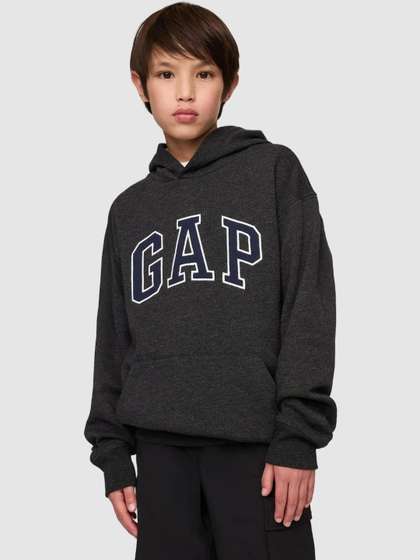 GAP Boys Applique Logo
                    Drop-Shoulder Hoodie Sweatshirt