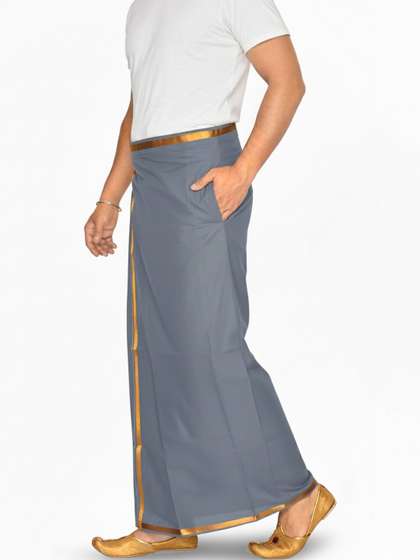 TUNI MANI Mens
                        Cotton Welcro Pocket Dhoti