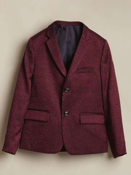 Allen Solly Junior Boys
                    Textured Single-Breasted Blazer