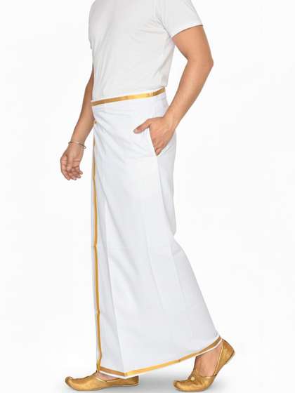 TUNI MANI Cotton
                        Dhoti with Velcro Pocket