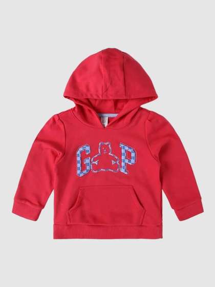 GAP Girls Logo Printed
                      Relaxed-Fit Hoodie Sweatshirts