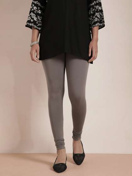 TWIN BIRDS Women
                        Brown Solid Churidar-Length Leggings