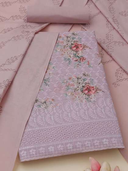 Soch Printed Pure
                          Cotton Unstitched Dress Material