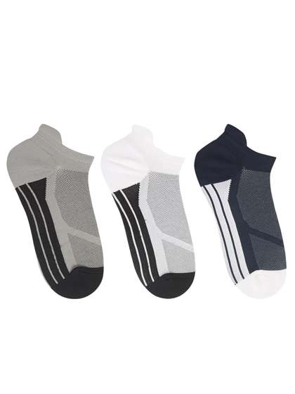 Socksxpress Men Pack Of
                    3 Color Blocked Lowcut Ankle Sports Socks