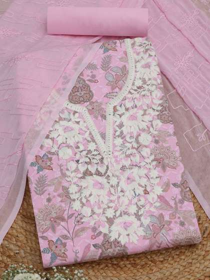 Soch Embroidered
                        Pure Cotton Unstitched Dress Material