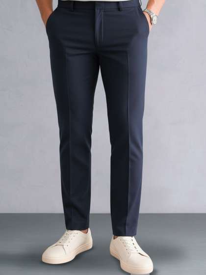 Zee Gold Men Relaxed
                        Mid-Rise Formal Trousers