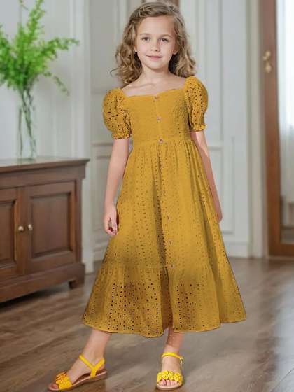 Sangria Girls Cotton Fit
                    & Flared Dresses