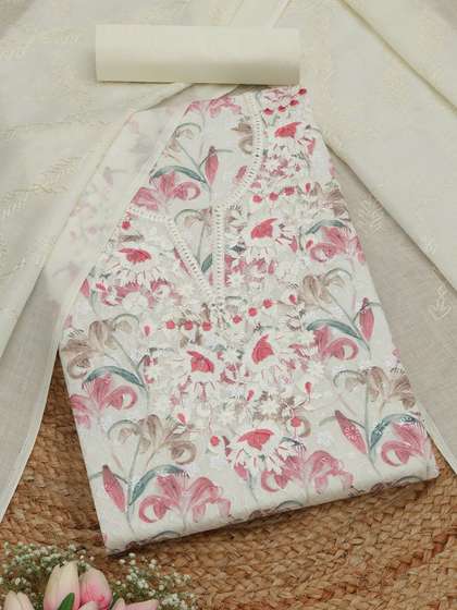 Soch Printed Pure
                        Cotton Unstitched Dress Material