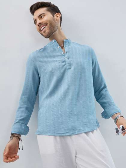 VASTRADO Men Striped
                        Thread Work Kurta