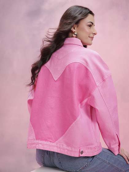 DressBerry Paneled
                        Oversized Denim Jacket