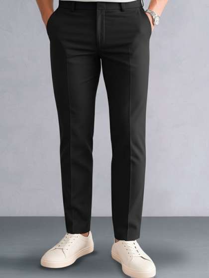 Zee Gold Men Relaxed
                        Low-Rise Easy Wash Formal Trousers