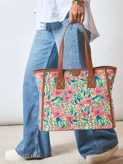 TEAL BY CHUMBAK Floral Shopper Tote Bag