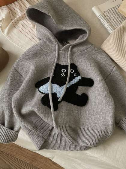 FOREVER FRIDAY Girls
                    Embroidered Hooded Sweatshirt