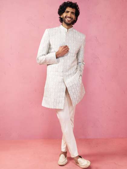 VASTRAMAY Men
                      Embroidered Indo-Western Sherwani Set