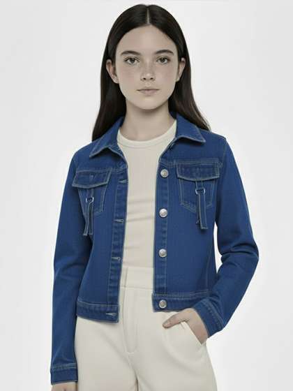 CLOTHIFY Girls Lightweight Denim Jacket