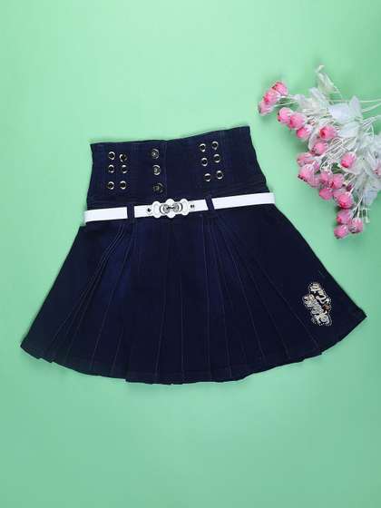 V-Mart Girls Knee
                        Length Flared Skirts