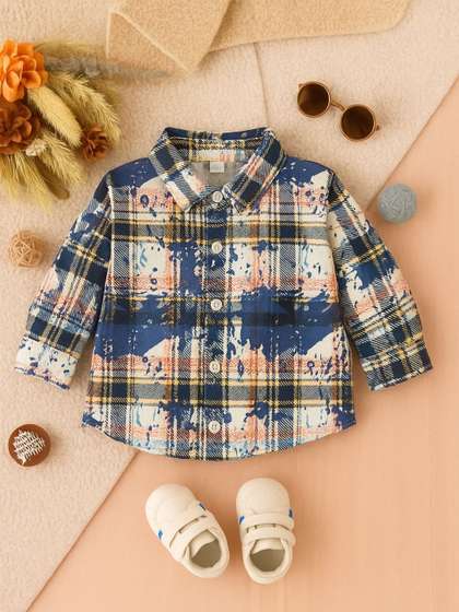 Googo Gaaga Boys Tartan
                    Checks Checked Casual Shirt