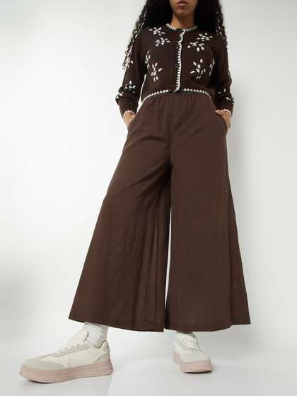 max Women Cotton
                        Flared Palazzos