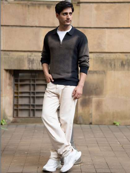 Powerlook Men
                      Colourblocked Pullover