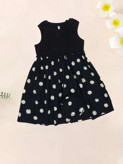 Pantaloons Junior Polka
                    Dot Fit & Flare Mini Dress