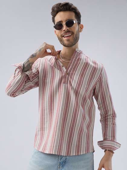 VASTRADO Men Striped
                        Thread Work Kurta