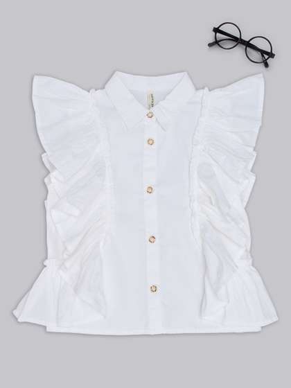 Pantaloons Junior Girls
                    Cotton V-Neck Tops