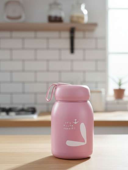 TASKHOUSE Pink Single
                    Glass Solid Single Wall Vacuum Water Bottle