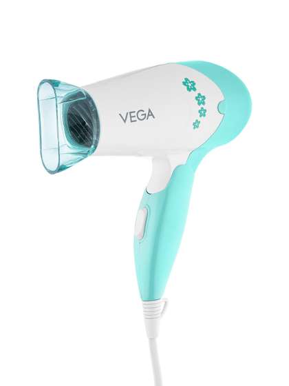 VEGA VHDH-20N Insta Glam
                    Foldable 1000 Watts Hair Dryer - White & Blue