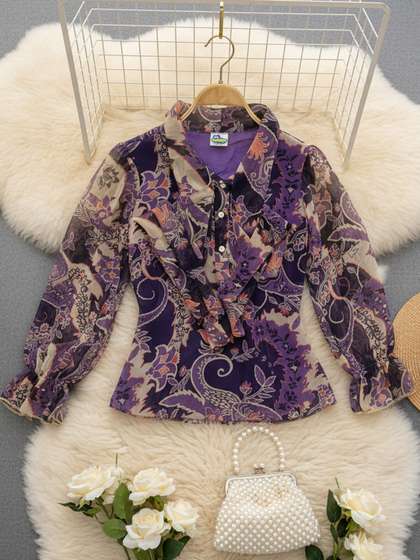 Cutiekins Girls Floral
                    Printed Tie-Up Neck Top
