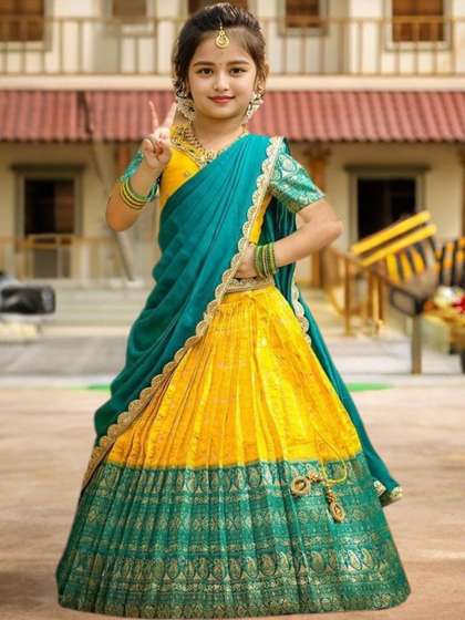 UFB Girls Thread Work
                      Ready to Wear Lehenga & Blouse With Dupatta