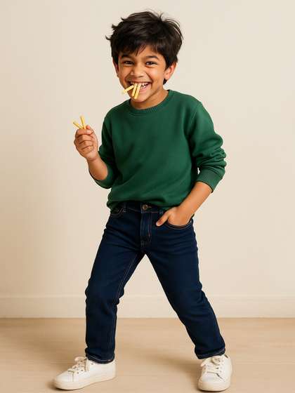 TALES & STORIES
                      Boys Navy Blue Slim Fit Mid-Rise Clean Look
                      Stretchable Denim Jeans