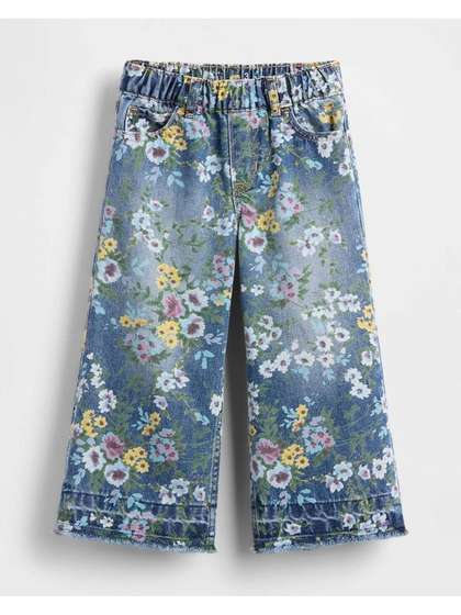 GAP Girls Printed Light
                    Fade Relaxed Fit Jeans