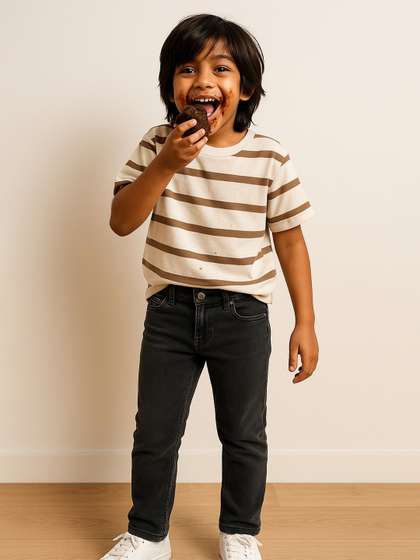 TALES & STORIES
                      Boys Grey Slim Fit Stretchable Jeans