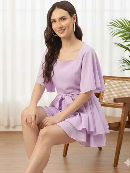 SZN Women Textured
                        Sweetheart Neck Playsuit