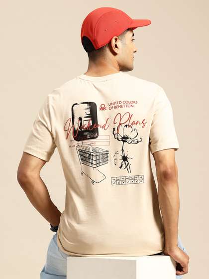 United Colors of Benetton Typography Printed T-shirt