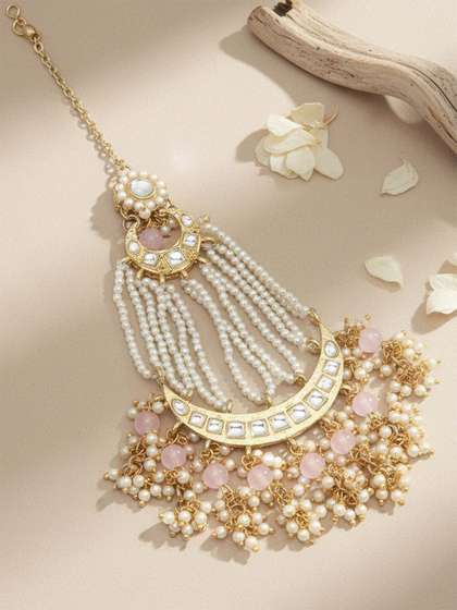 KARATCART
                        Gold-Plated Kundan-Studded Head Jewellery