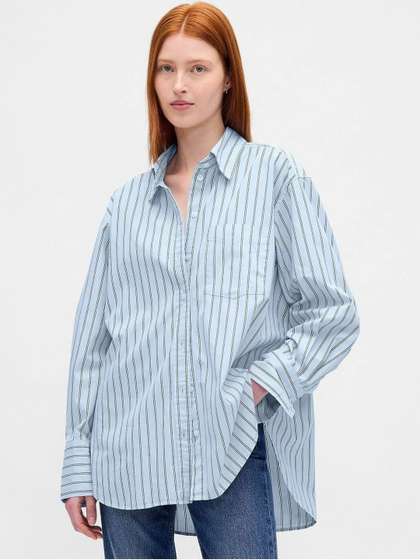 GAP Striped Spread Collar Shirt