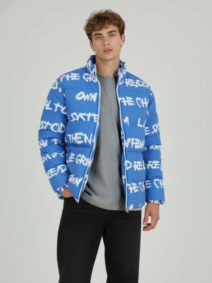 glitchez Mock Collar
                        Oversized Padded Jacket