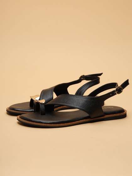 ERIDANI Women
                        Embellished One Toe Flats