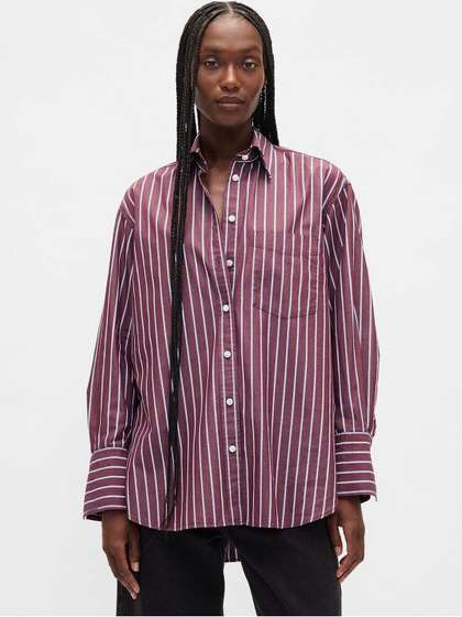 GAP Striped Spread Collar Shirt