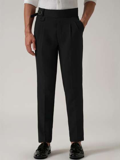 MANCREW Men Tailored
                        Wrinkle Free Pleated Gurkha pant