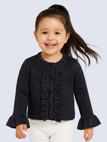 Yellow Apple Girls
                    Speckled Woollen Cardigan